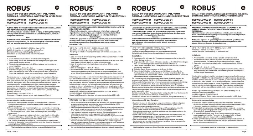 Robus CAVAN RC8WDLDWW-01 quick start guide