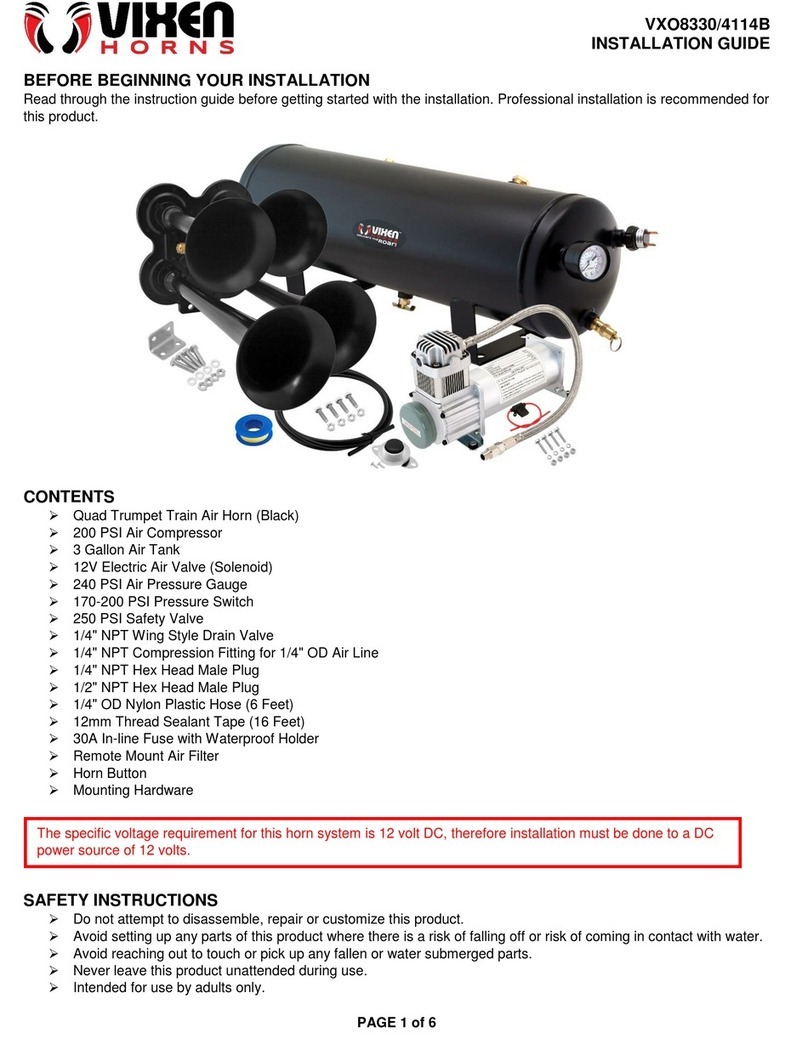 Vixen Horns VXO8330/4114B User manual