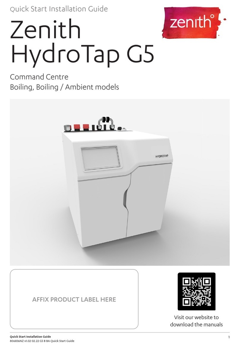 Zenith HydroTap G5 Home Series Quick start installation guide Zenith HydroTap G5 Home Series Quick start installation guide