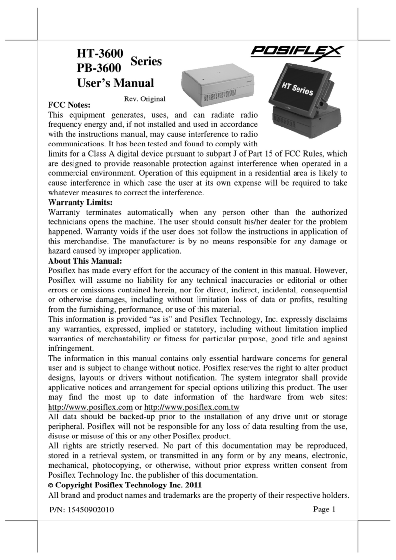 POSIFLEX HT-3600 Series User manual