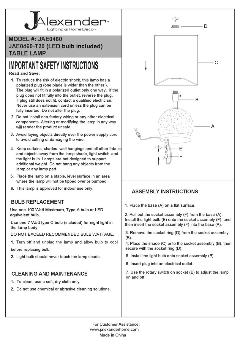 JALEXANDER JAE0460 User manual