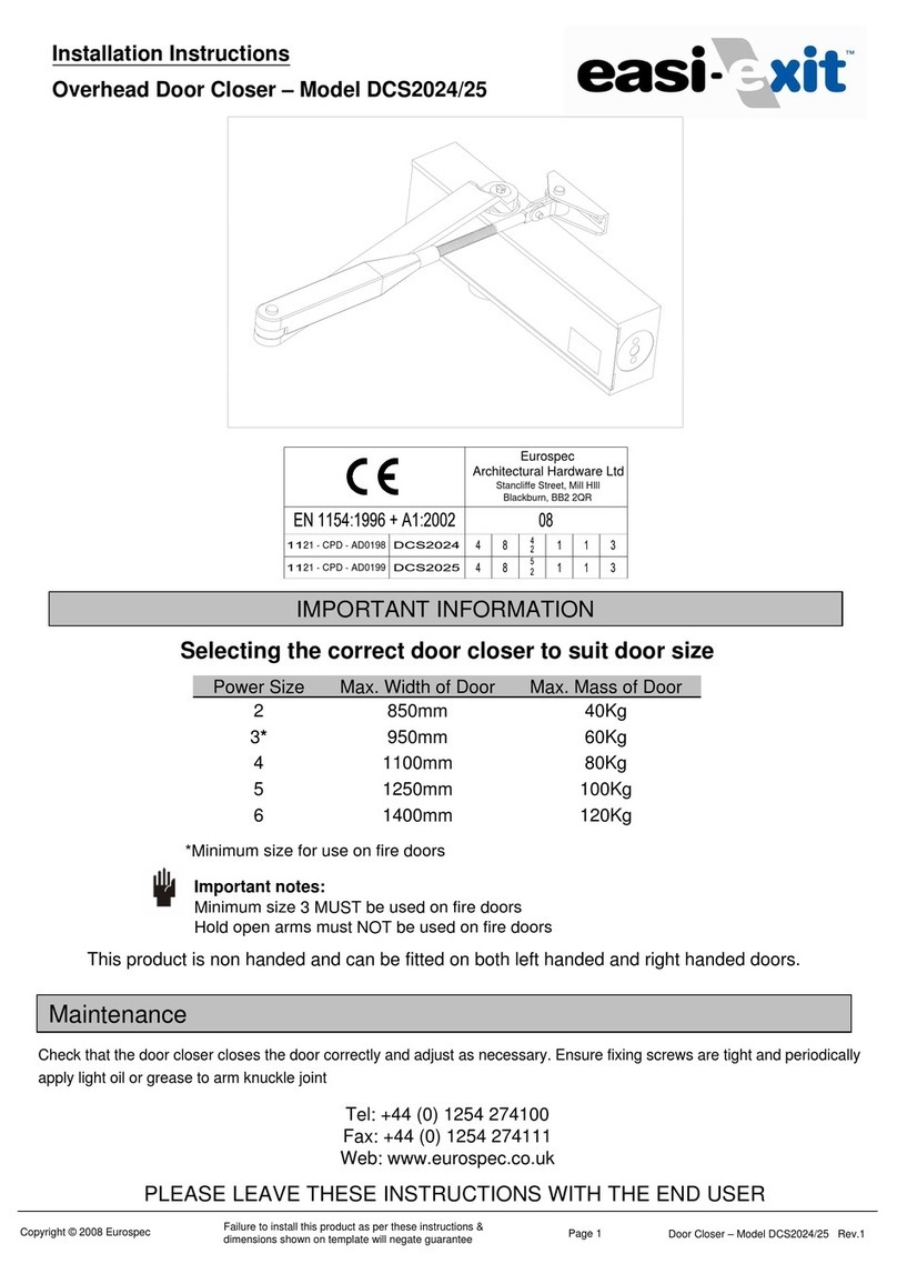Easi-Exit DCS2024 User manual