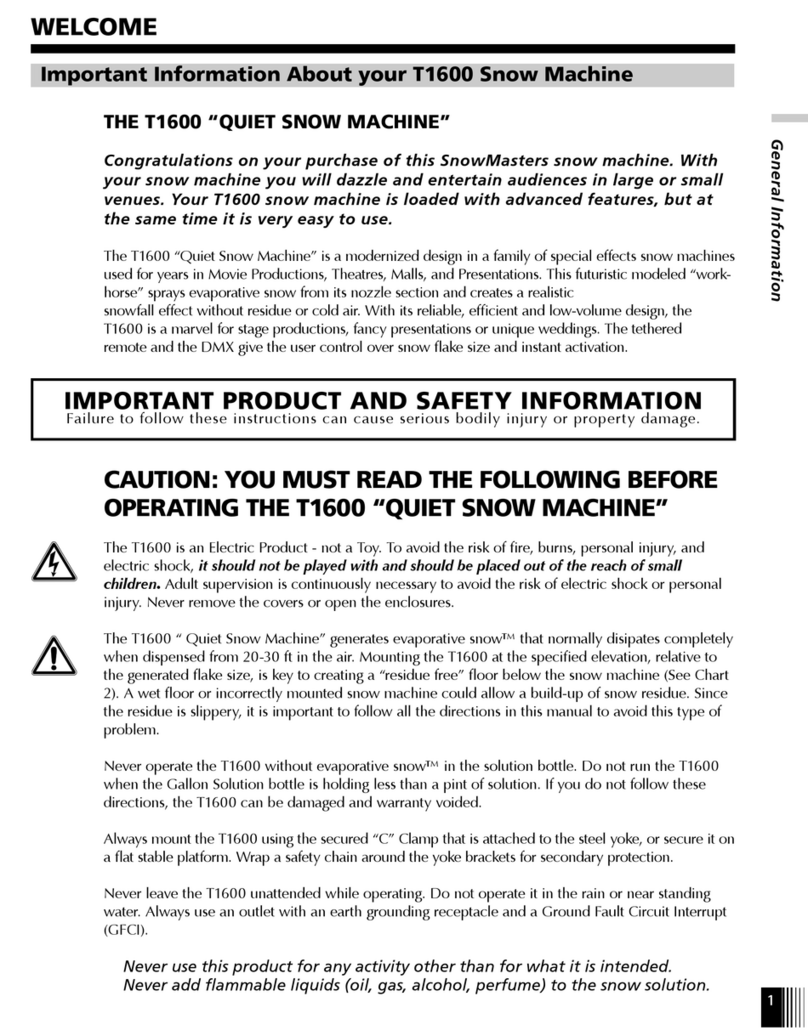 Snow Masters T1600 quick start guide Snow Masters T1600 quick start guide