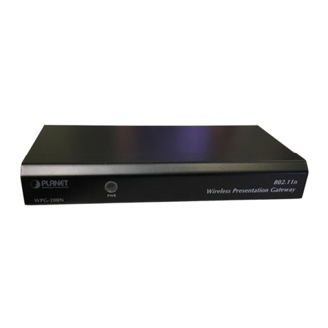 Planet Networking & Communication WPG-200N User manual Planet Networking & Communication WPG-200N User manual