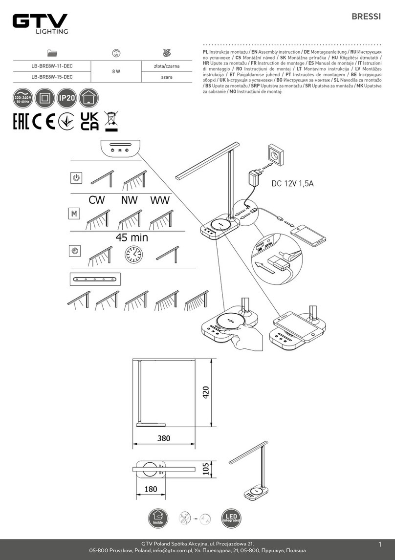 GTV BRESSI LB-BRE8W-11-DEC Assembly instruction