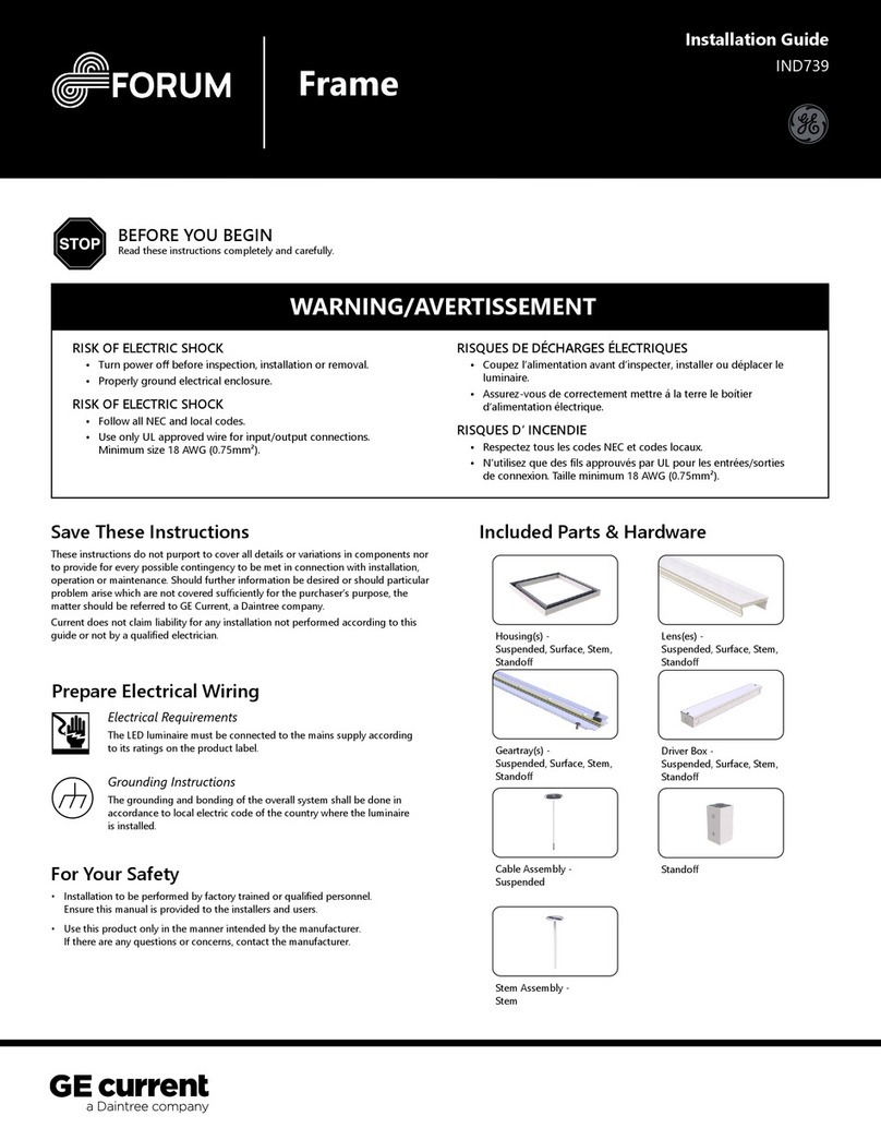 Daintree GE Forum Frame IND739 installation guide