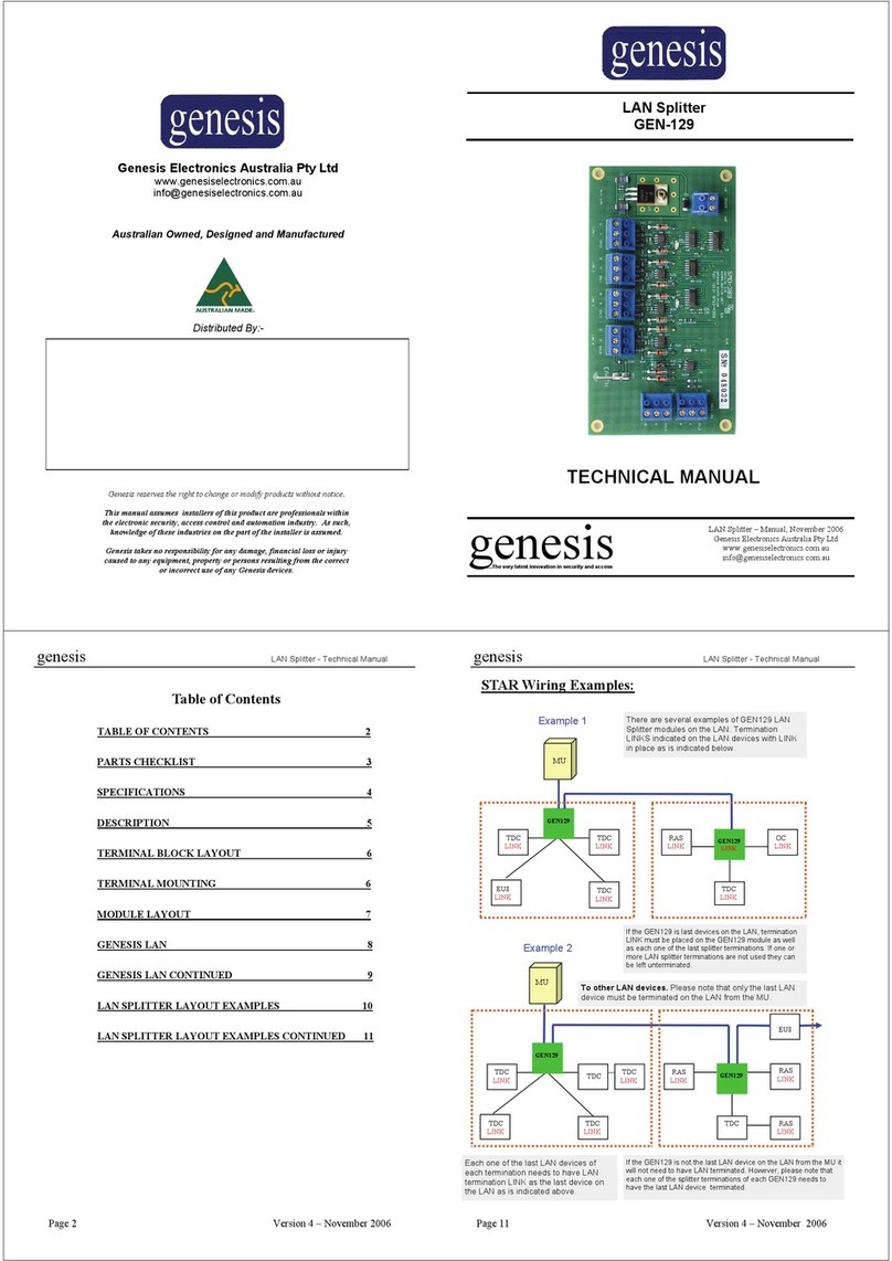 Genesis GEN-129 Technical manual