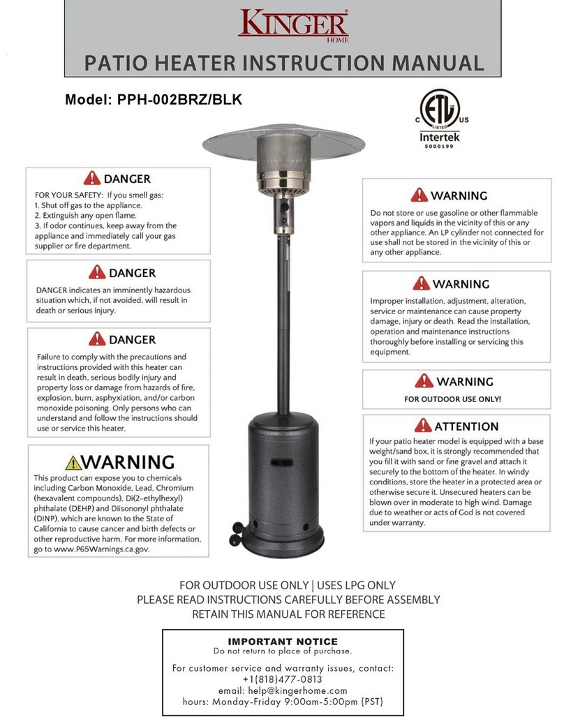 Kinger Home PPH-002BRZ instruction manual