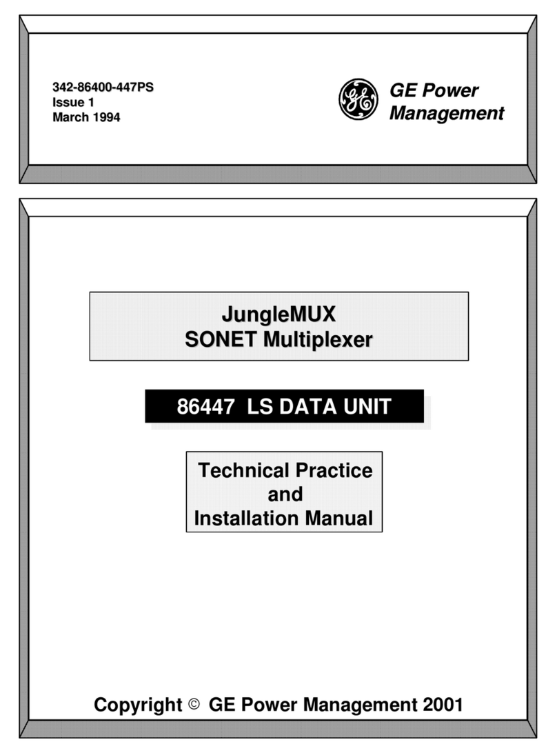 GE JungleMUX SONET 86447 User manual