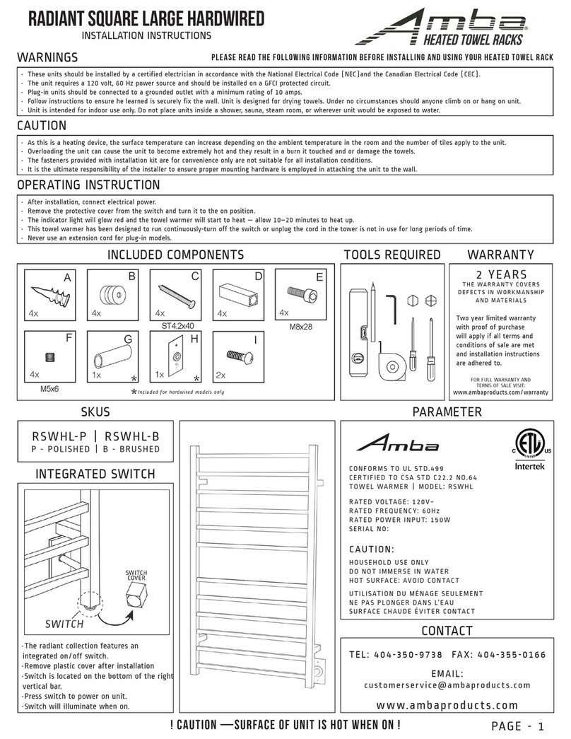 Amba RSWHL-P installation instructions