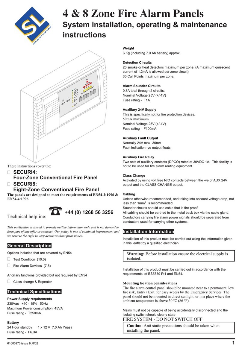 SL SECURI4 Installation, operating,  & maintenance instructions