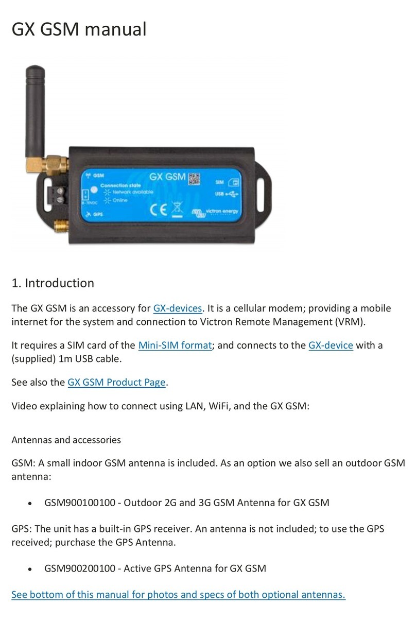 Victron energy GX GSM manual