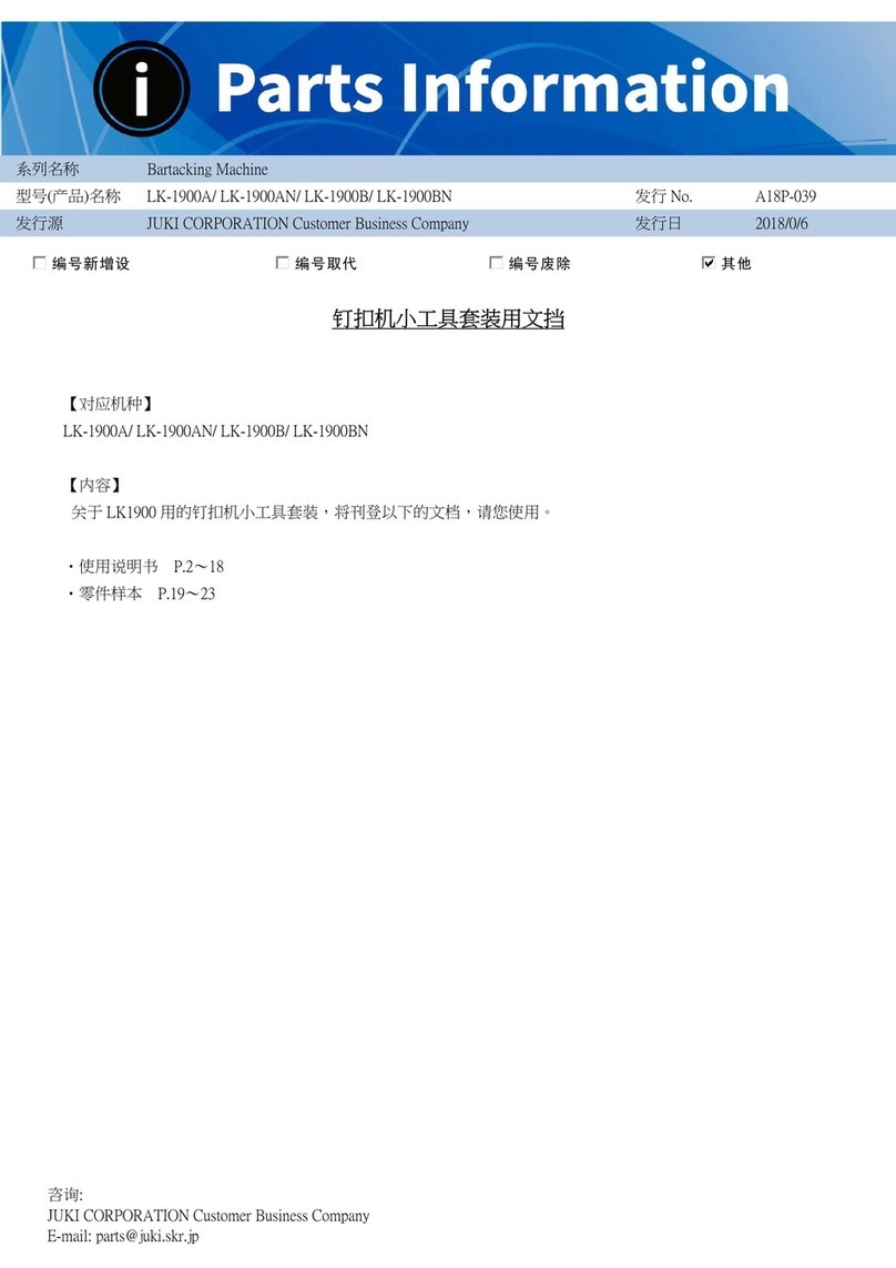 JUKI 72005824 installation manual