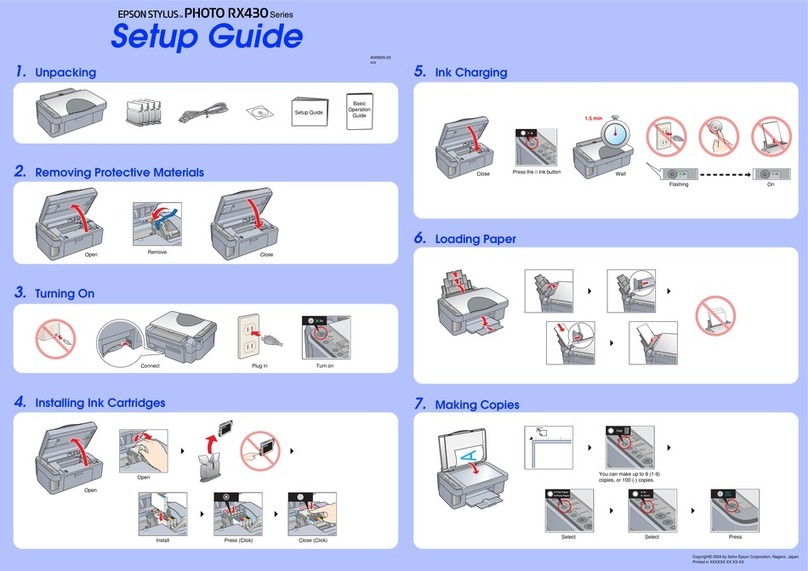 Epson STYLUS PHOTO RX430 Series User manual