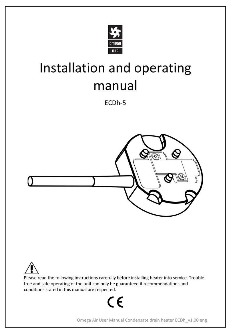 OMEGA AIR ECDh-5 Installation and operating manual