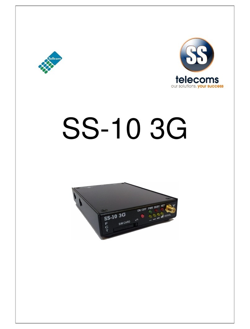 SS Telecoms SS-10 3G installation manual