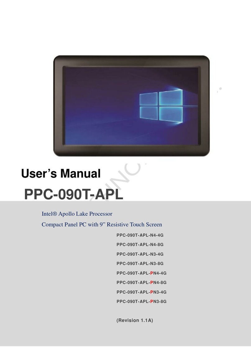 ICOP Technology PPC-090T-APL-N4-4G user manual