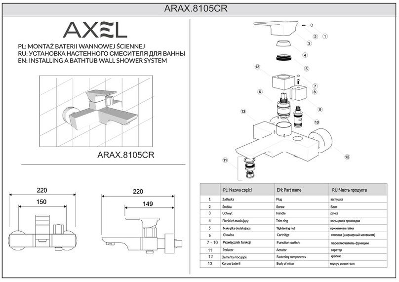 Axel ARAX.8105CR quick start guide