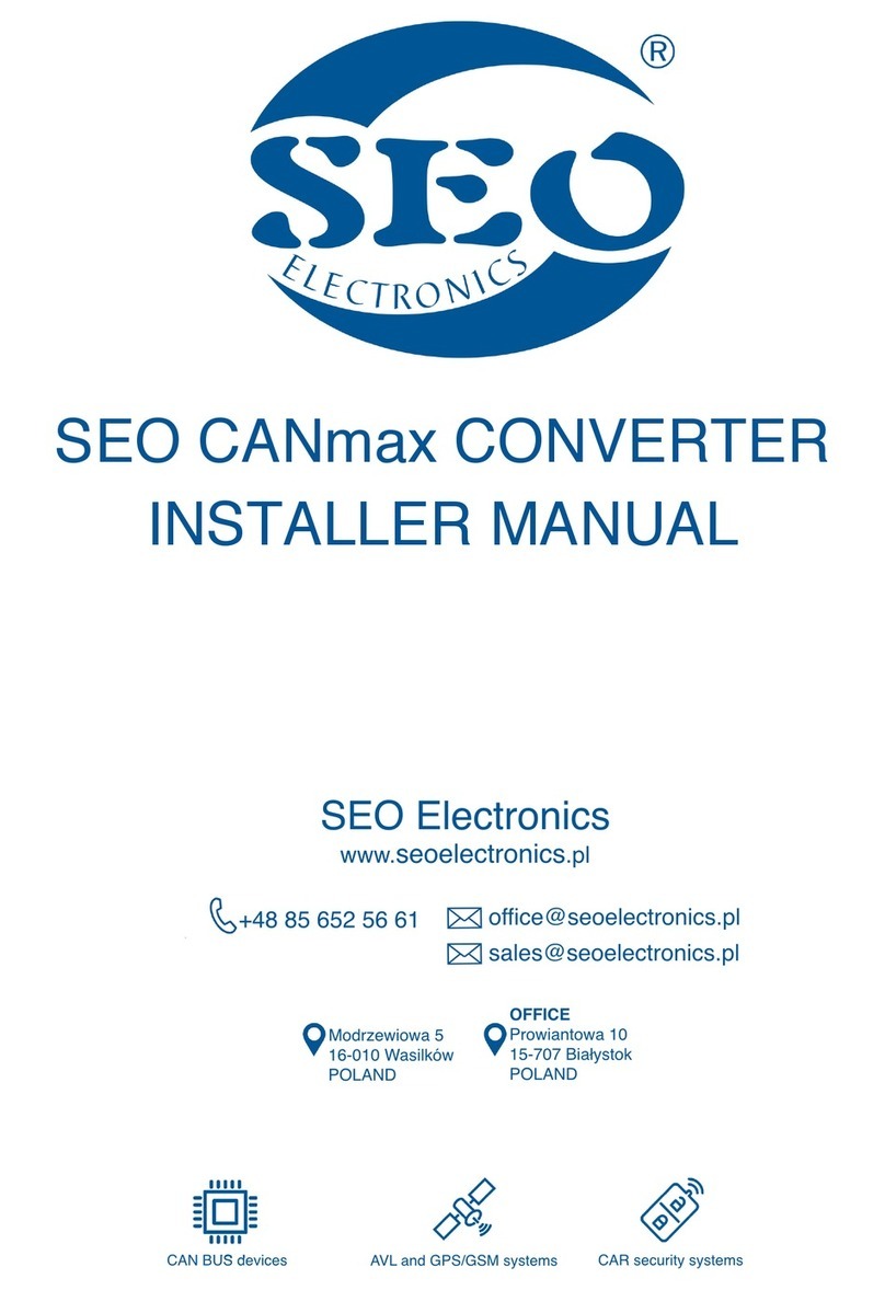 SEO Electronics CANmax Installer manual SEO Electronics CANmax Installer manual