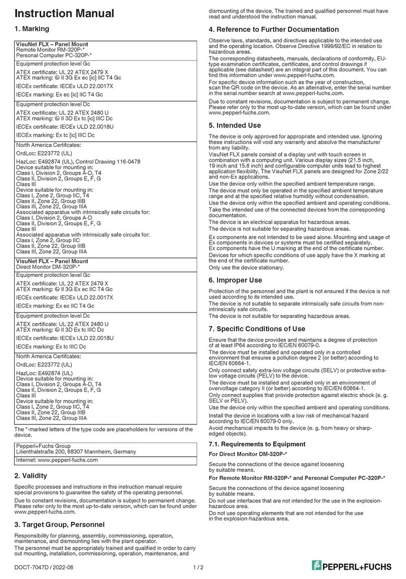 Pepperl+Fuchs RM-320P instruction manual