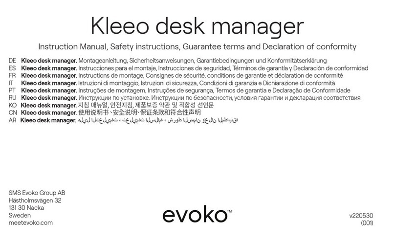 EVOKO Kleeo desk manager instruction manual