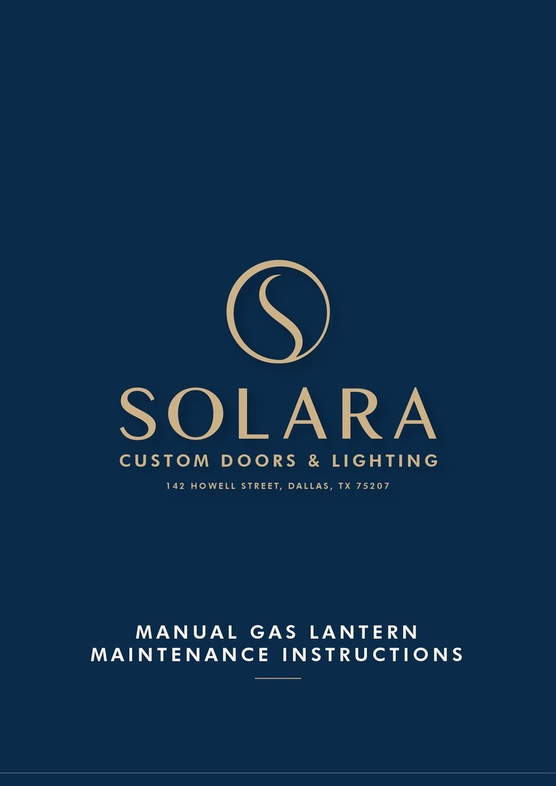 SOLARA MANUAL GAS LANTERN Operating and maintenance instructions