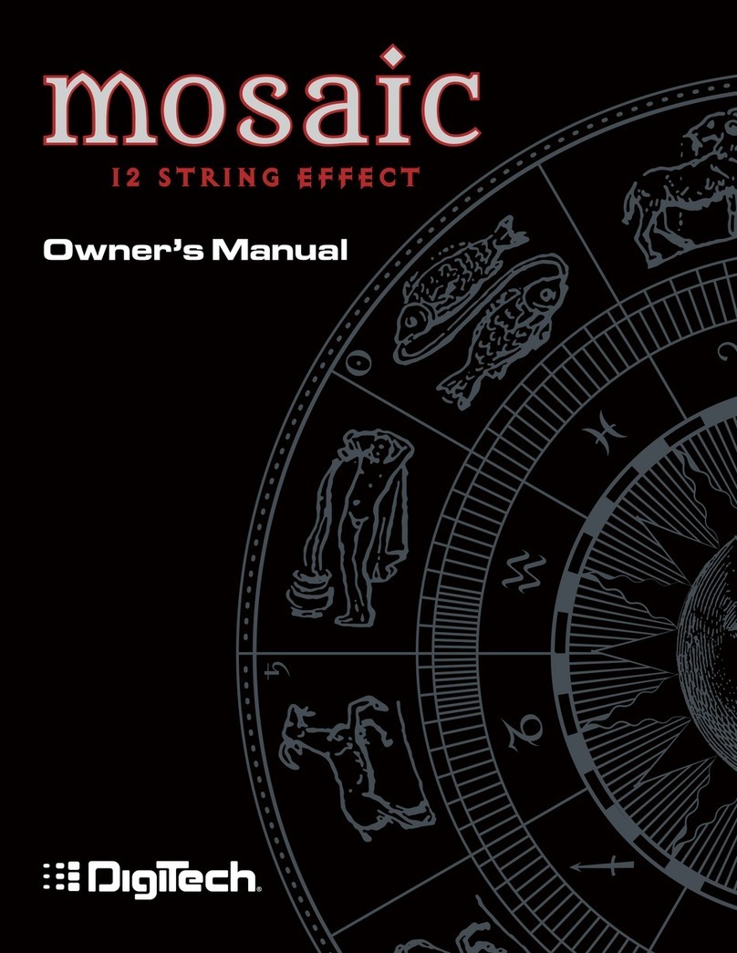 digi-tech Mosaic 12 String Effect User manual