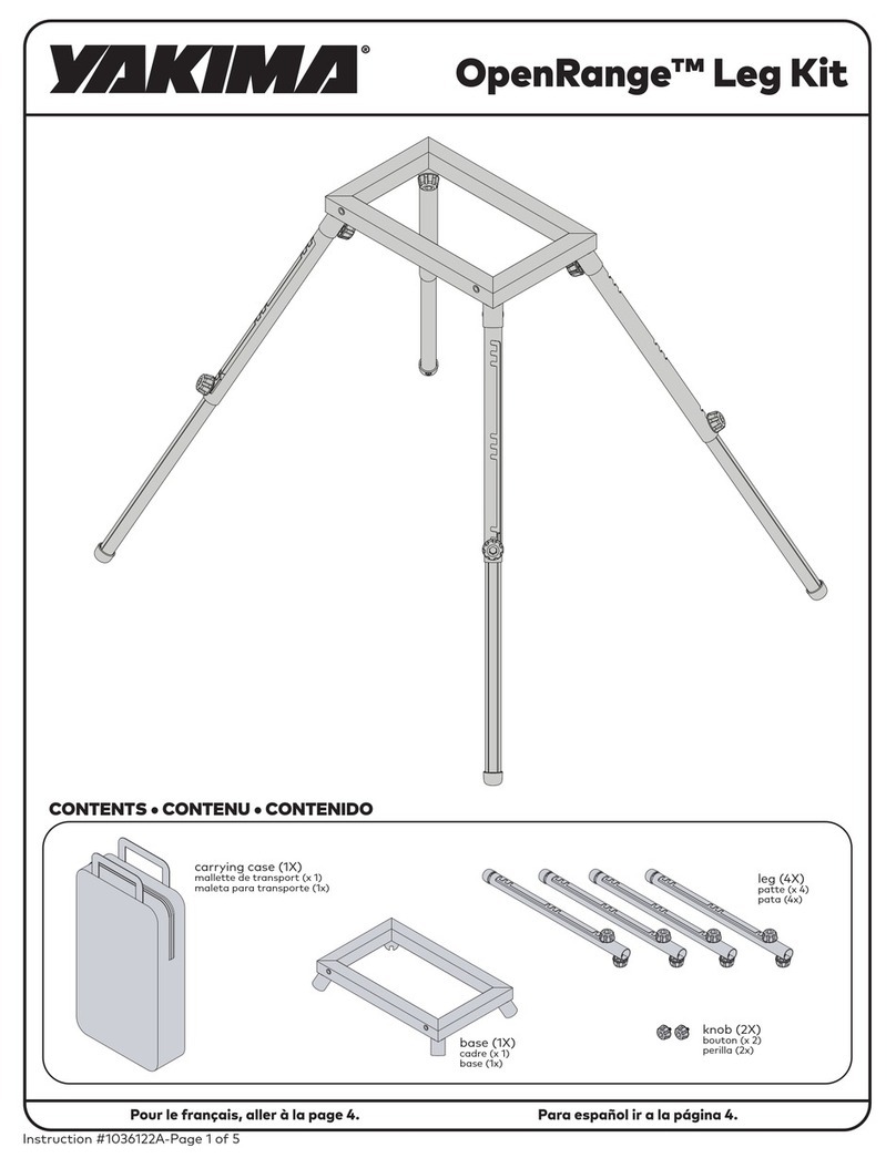 Yakima OpenRange Leg Kit instruction manual