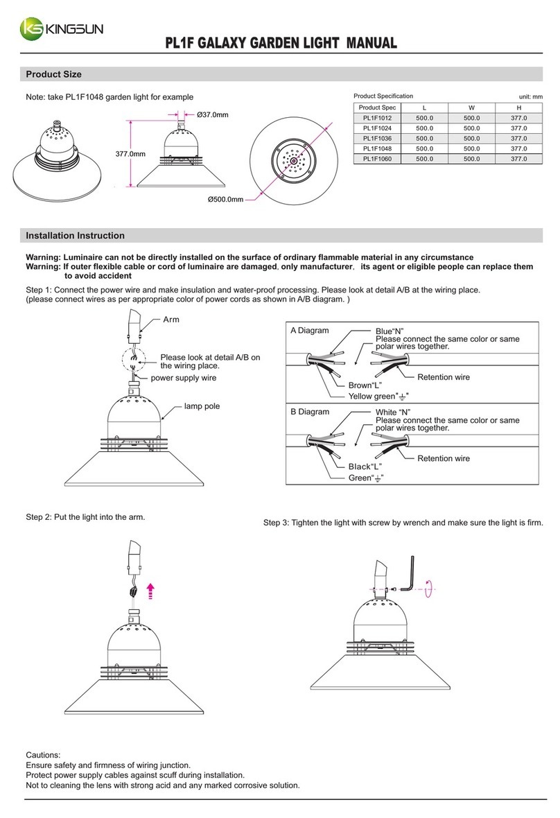 Kingsun GALAXY PL1F1012 manual