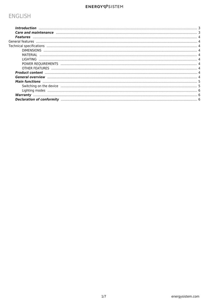 ENERGY SISTEM ESG P5 RGB User manual
