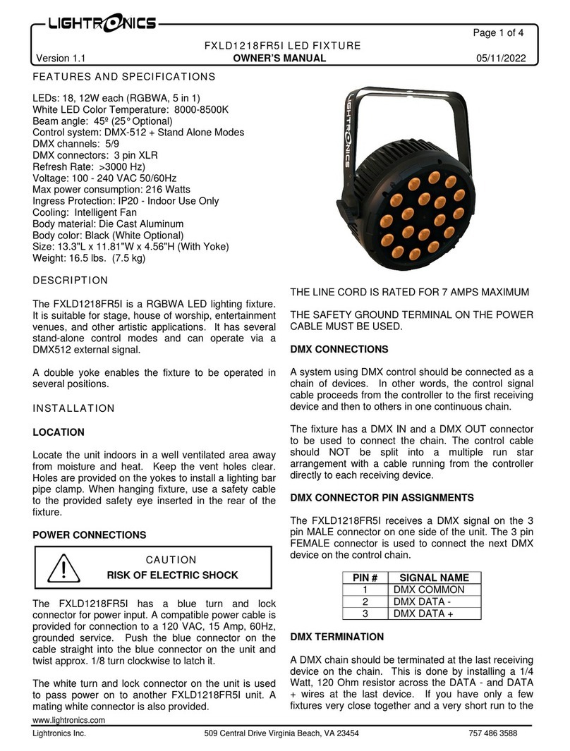 Lightronics FXLD1218FR5I User manual