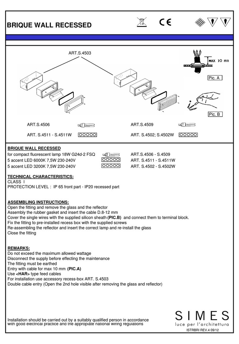SIMES BRIQUE WALL RECCESSED User manual