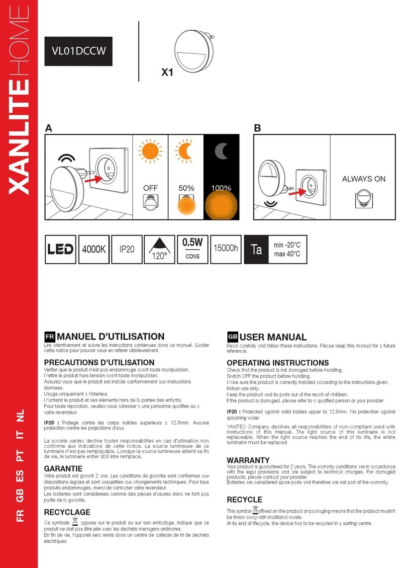 XanLite HOME VL01DCCW User manual