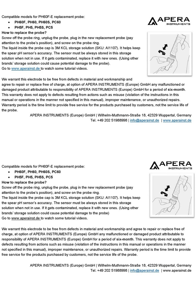 Apera Instruments PH60F-E User manual