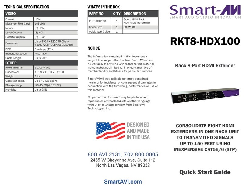 SMART-AVI RKT8-HDX100 User manual SMART-AVI RKT8-HDX100 User manual