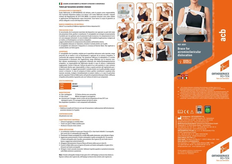 ORTHOSERVICE 8501 instructions