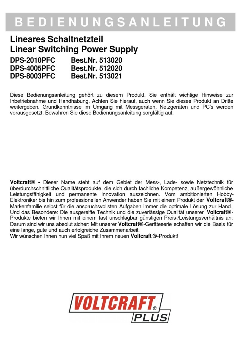 VOLTCRAFT PLUS DPS-2010PFC manual