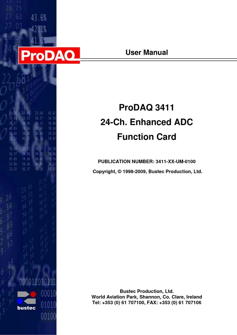 Bustec ProDAQ 3411 user manual