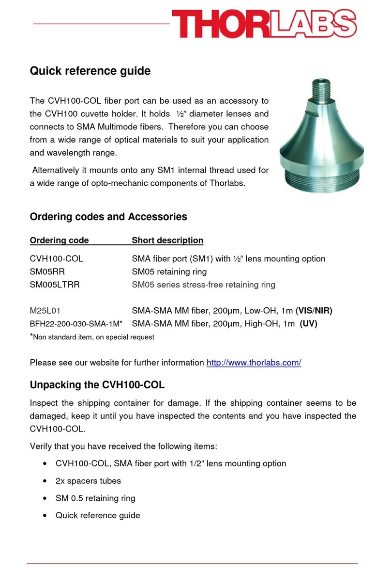 THORLABS CVH100-COL User manual