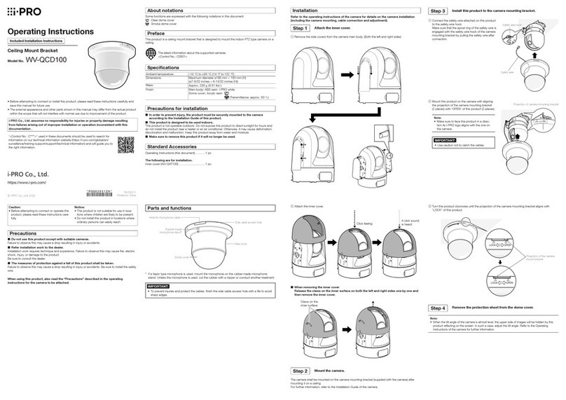 i-PRO WV-QCD100 operating instructions