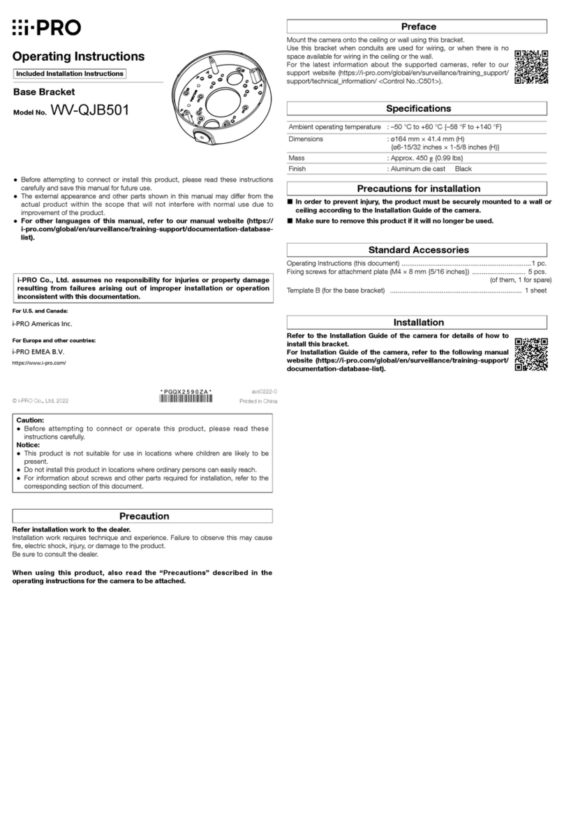 i-PRO WV-QJB501 operating instructions