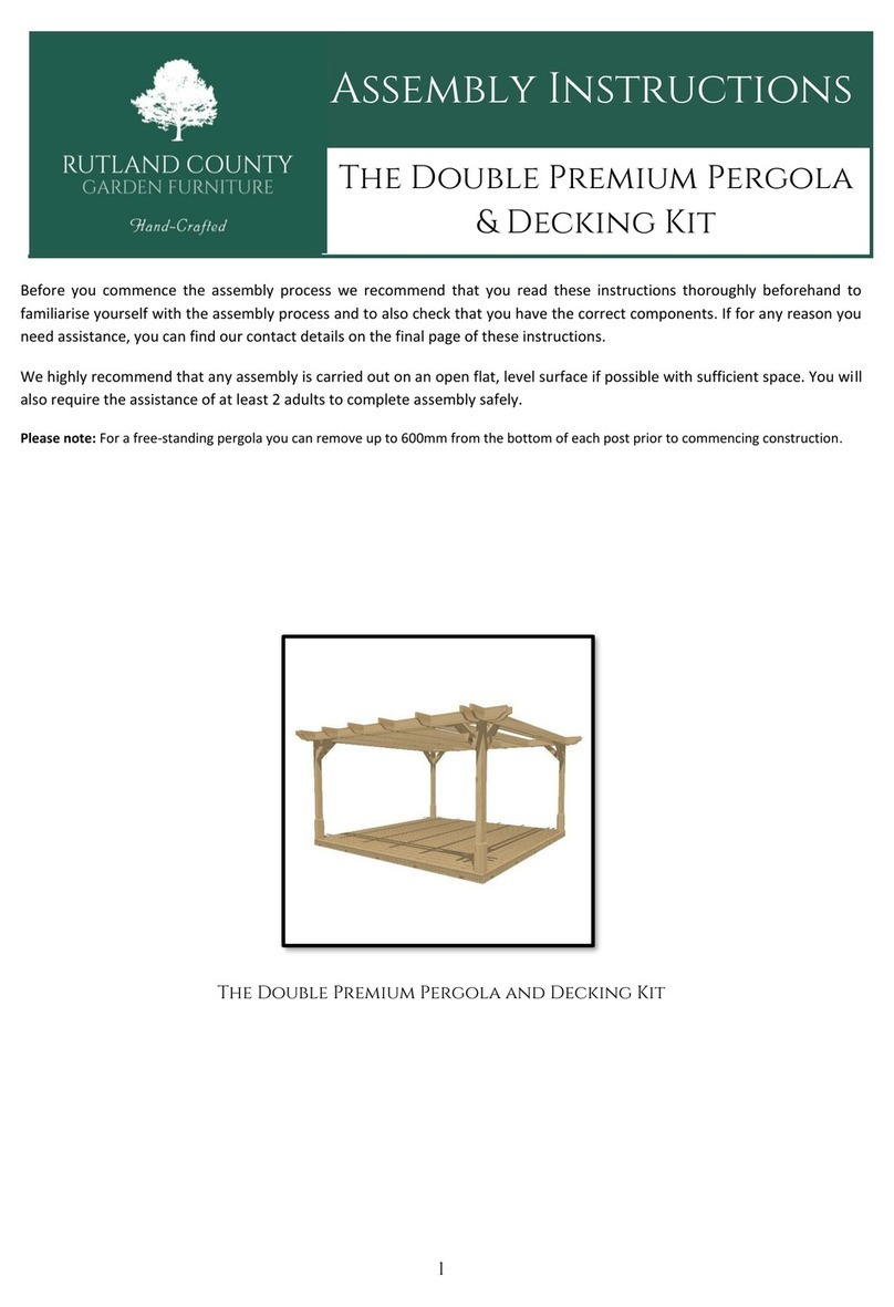 Rutland County Garden Furniture The Double Premium Pergola and Decking Kit Assembly instructions