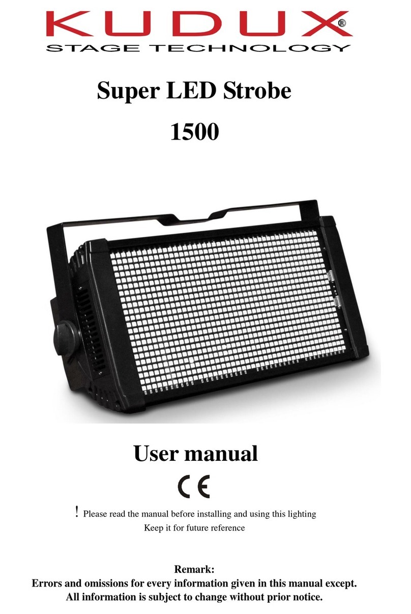 Kudux Super LED Strobe 1500 user manual