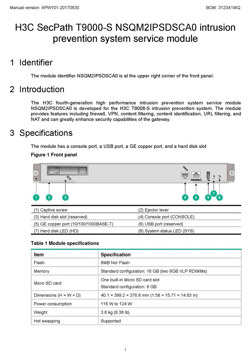 H3C SecPath T9000-S User manual