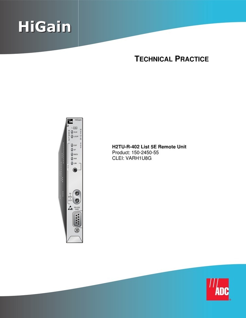 ADC HiGain H2TU-R-402 List 5E Instructions for use