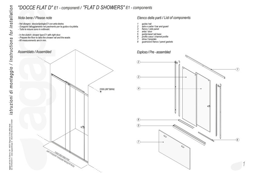 agape FLAT D E1 Instructions for installation