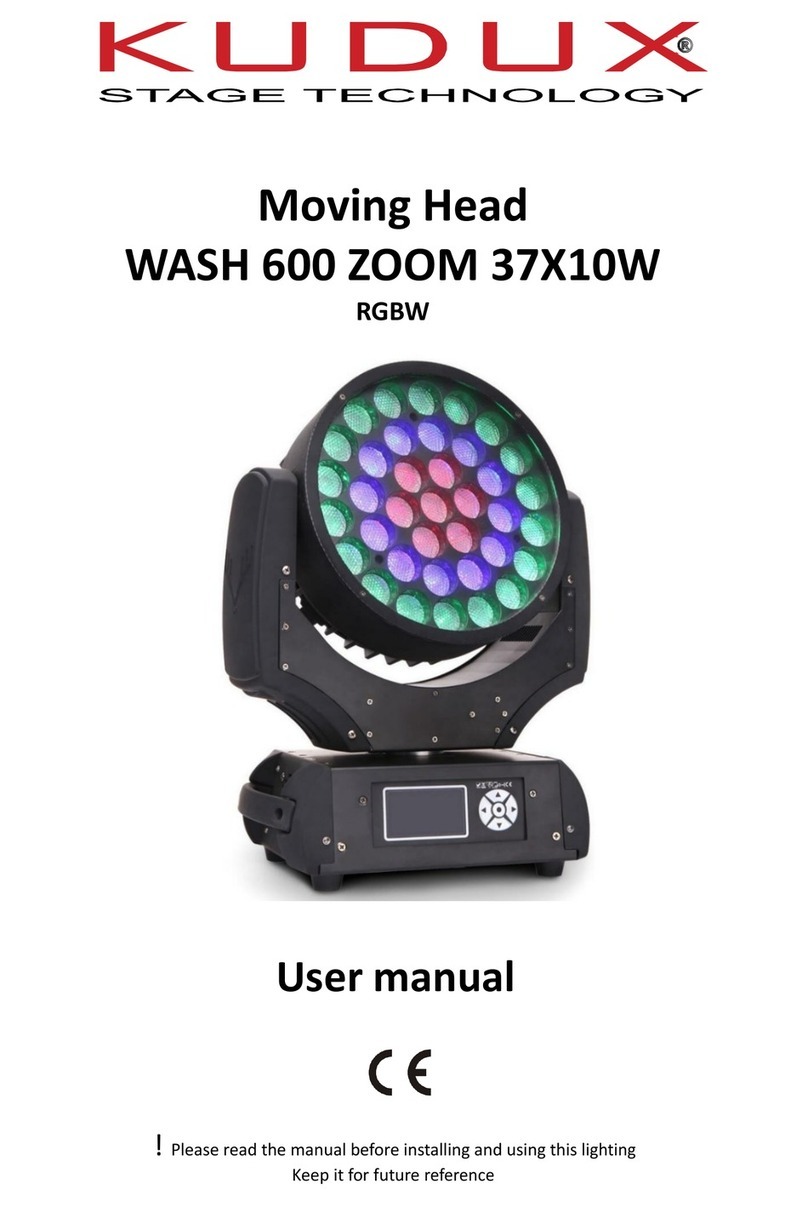 Kudux WASH 600 ZOOM 37X10W User manual