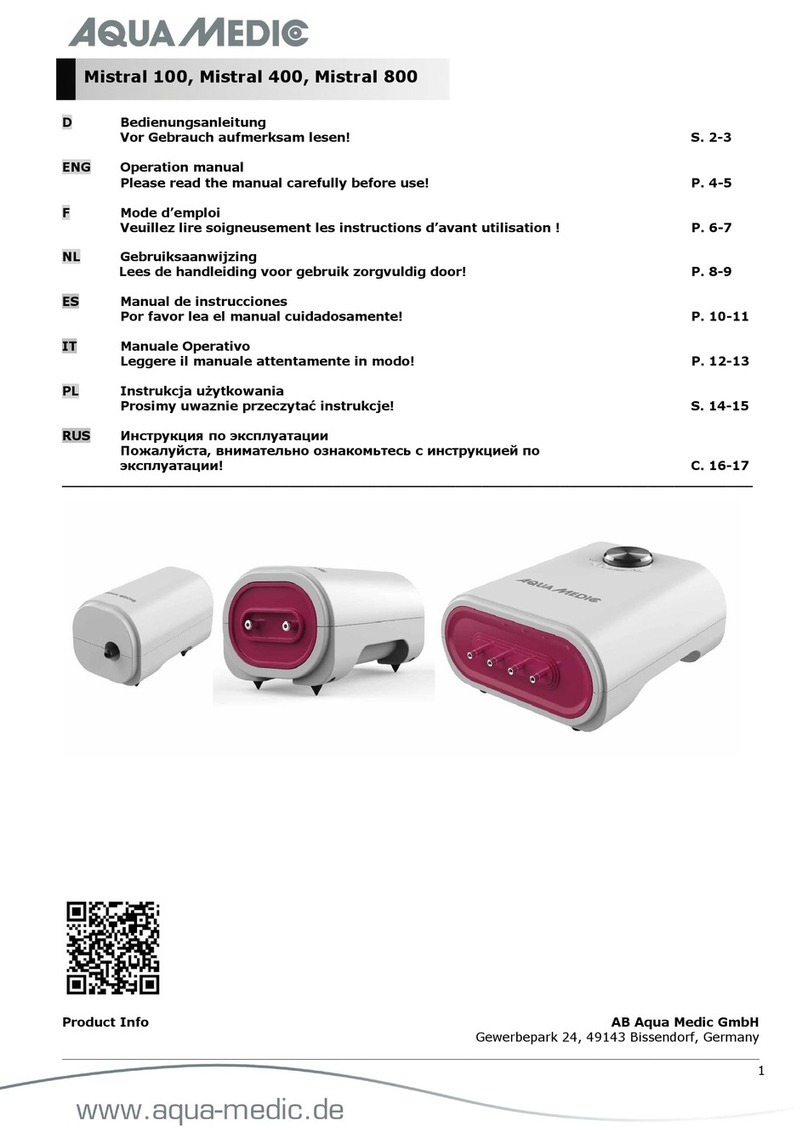 Aqua Medic Mistral 100 Operation manual