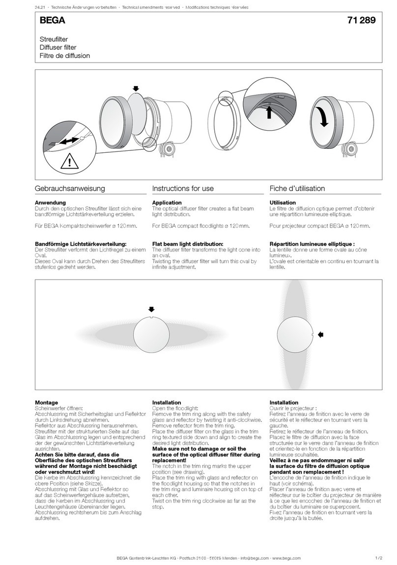 BEGA 71 289 Instructions for use
