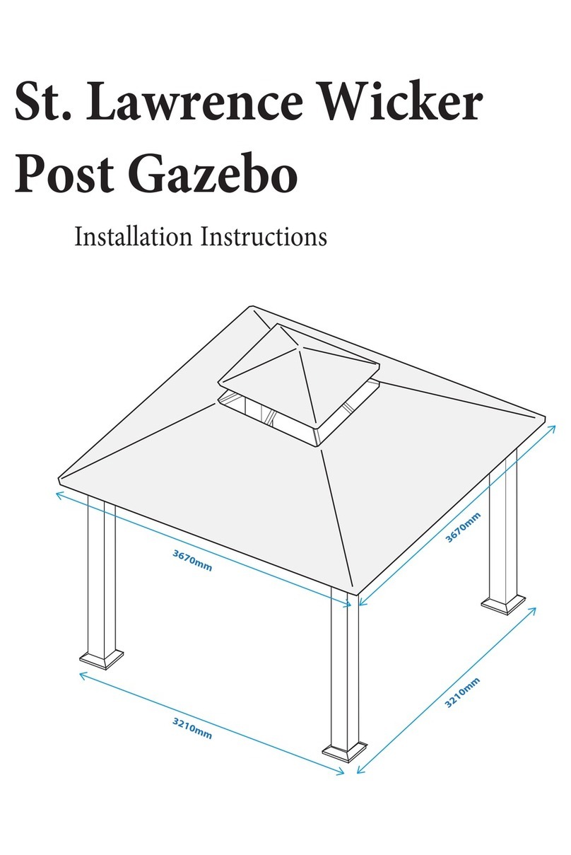 Kontiki St. Lawrence Wicker Post Gazebo installation instructions Kontiki St. Lawrence Wicker Post Gazebo installation instructions